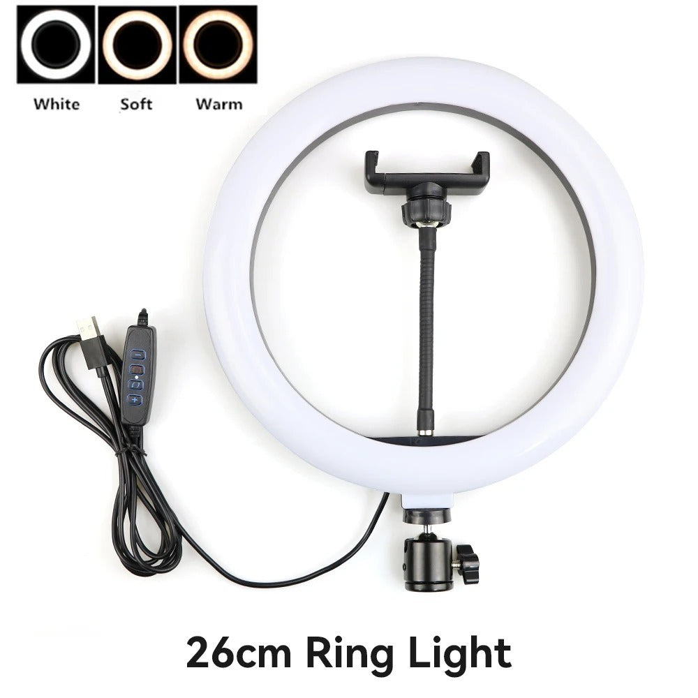 LED Ring Light 26cm + Tripod