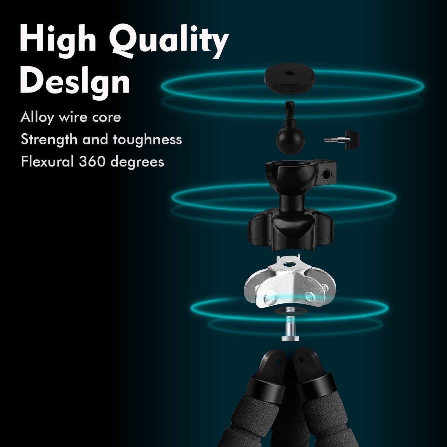 Mini Cell Phone Flexible Tripod Holder