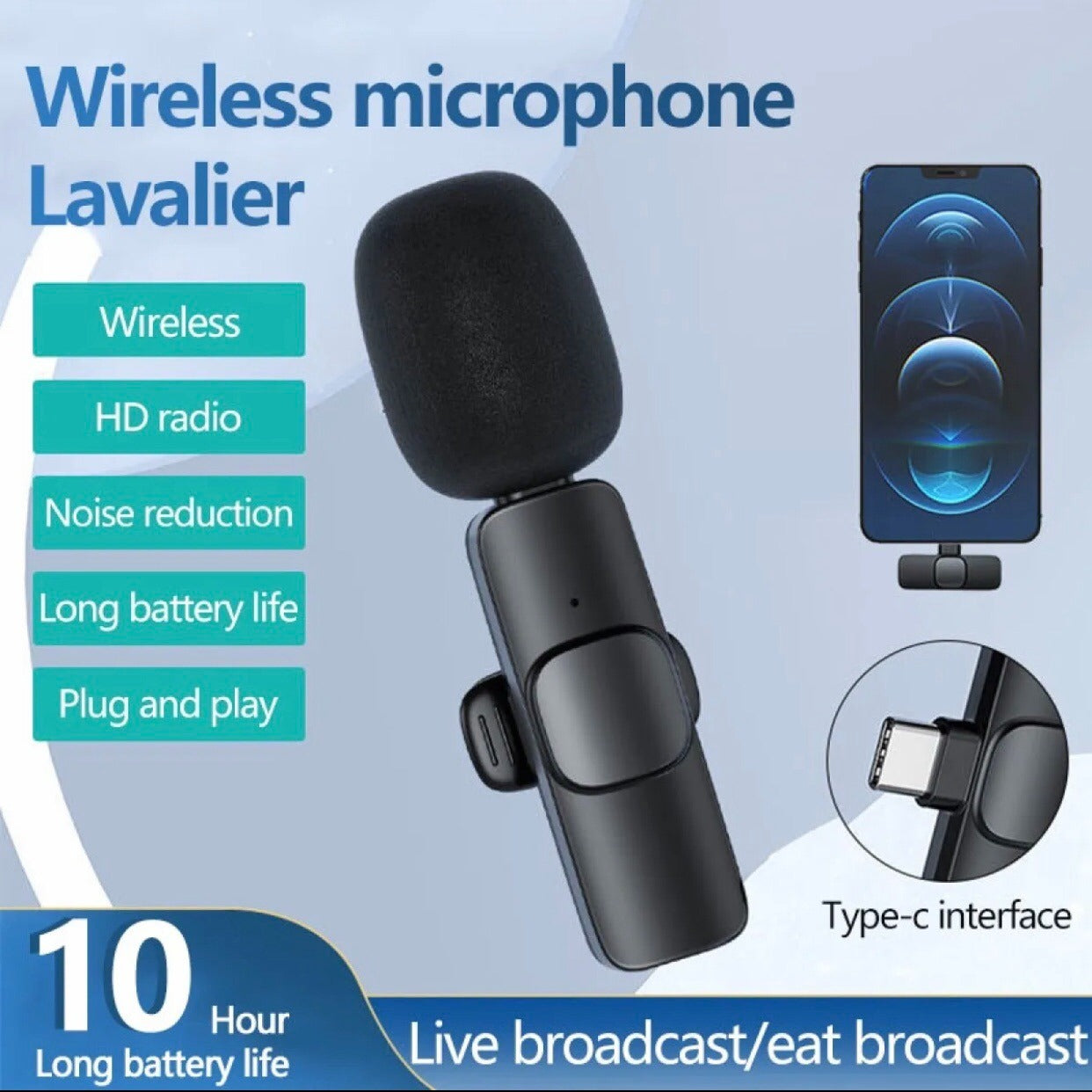 New K8 Type C Wireless Microphone