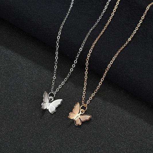 Golden / Silver Never Fade Butterfly Necklace