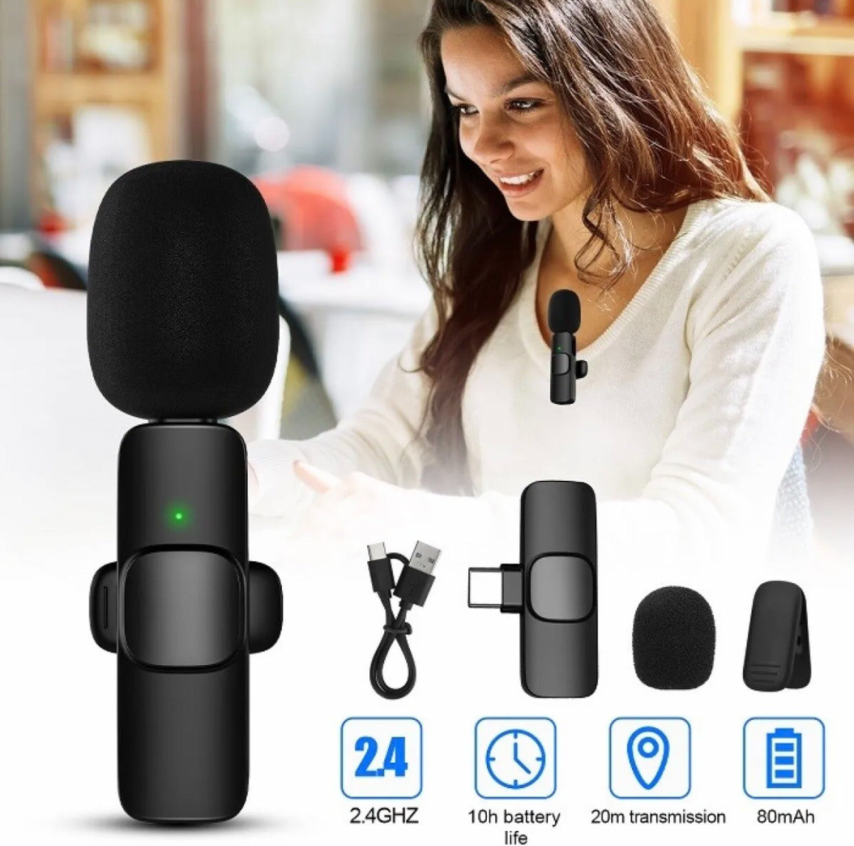 New K8 Type C Wireless Microphone