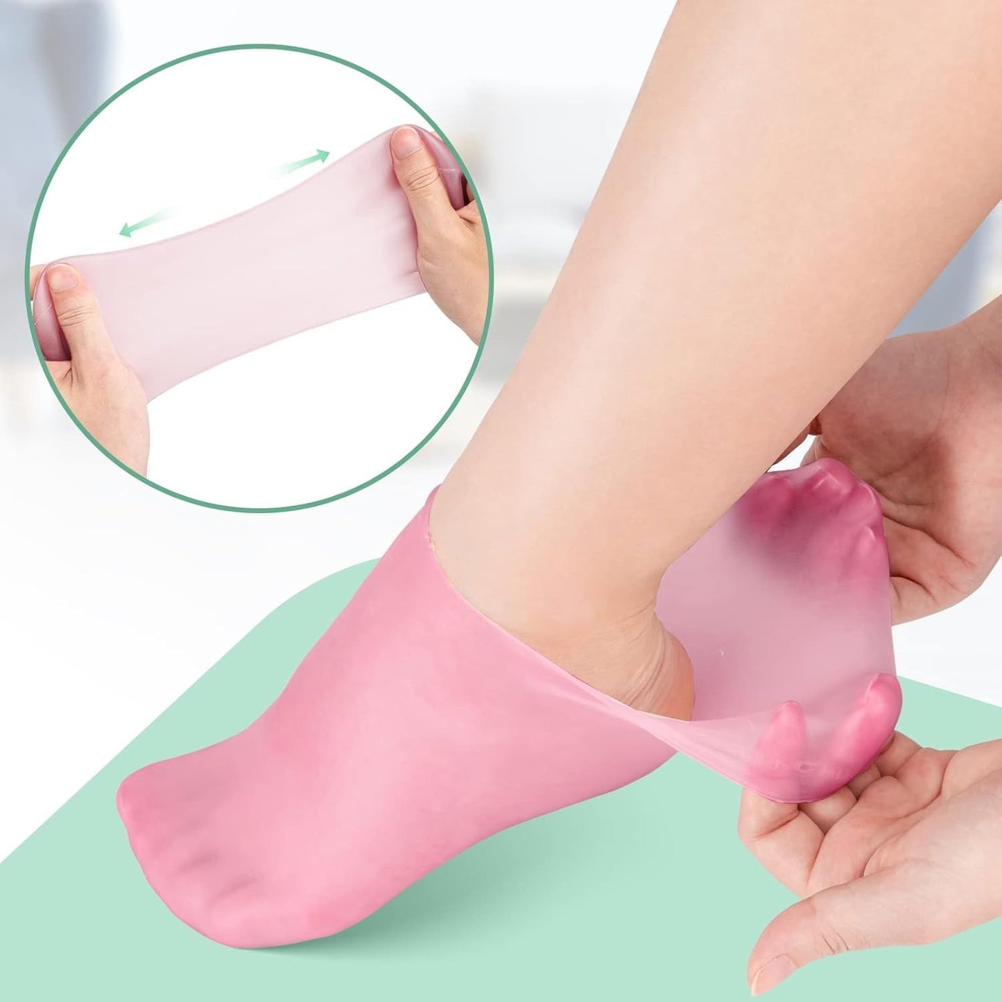 Silicone Gel Heel Pad Socks