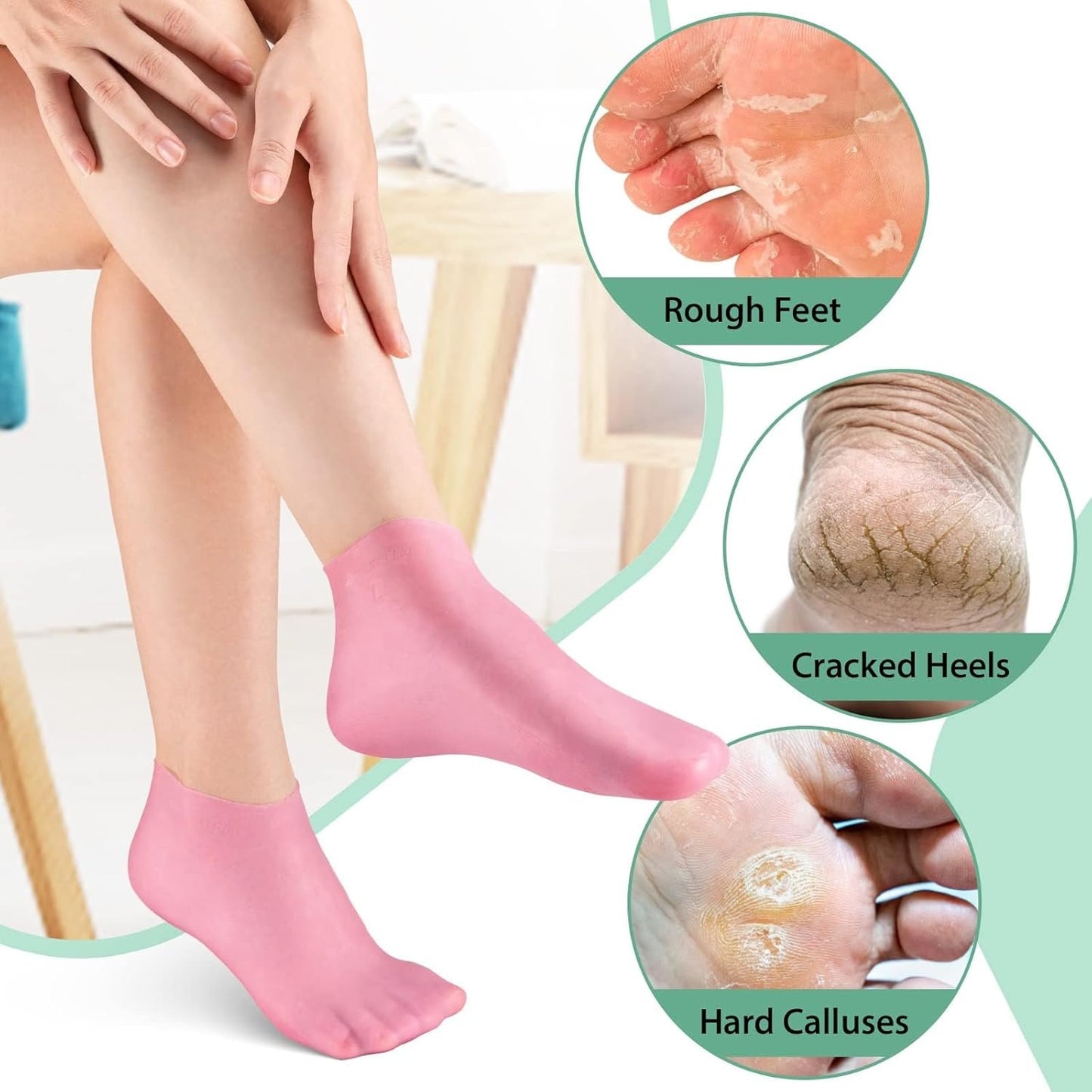 Silicone Gel Heel Pad Socks