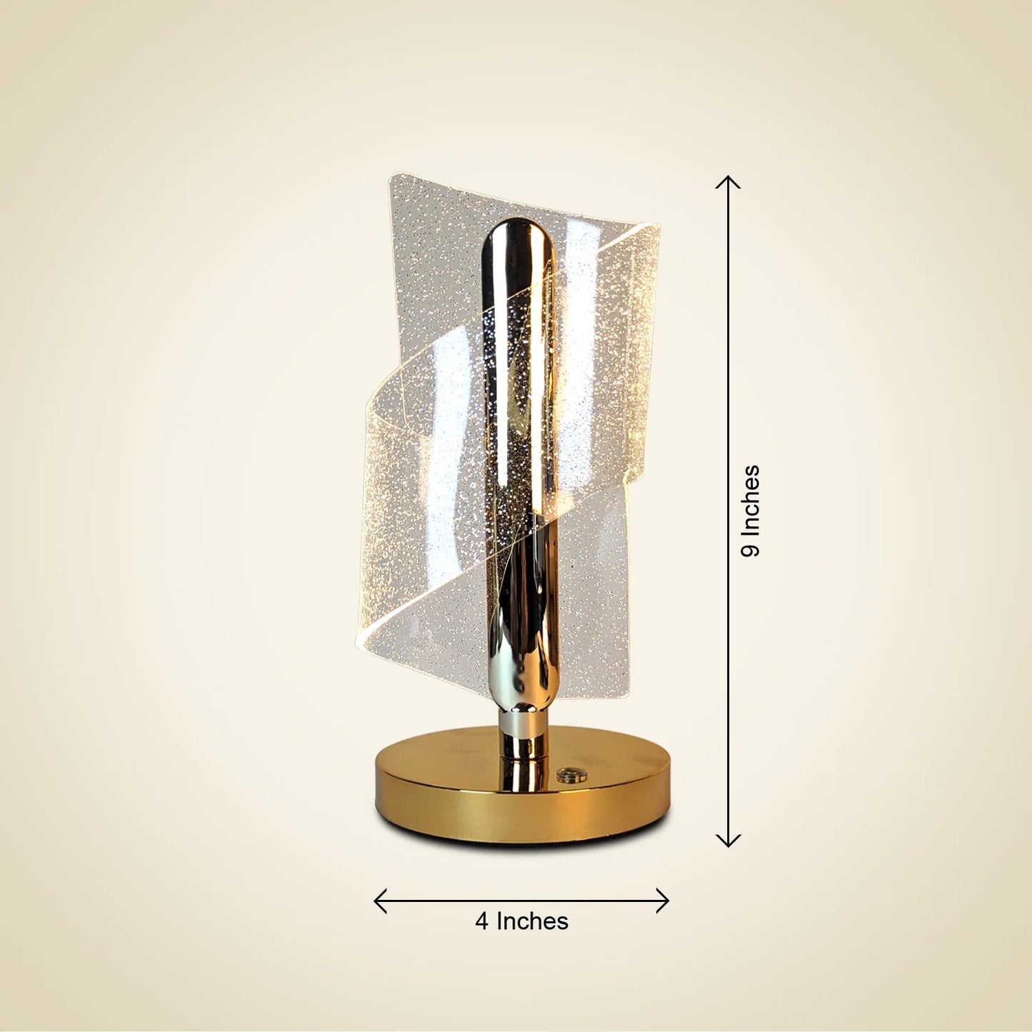 Modern LED Crystal Table Lamp with USB Charging Support