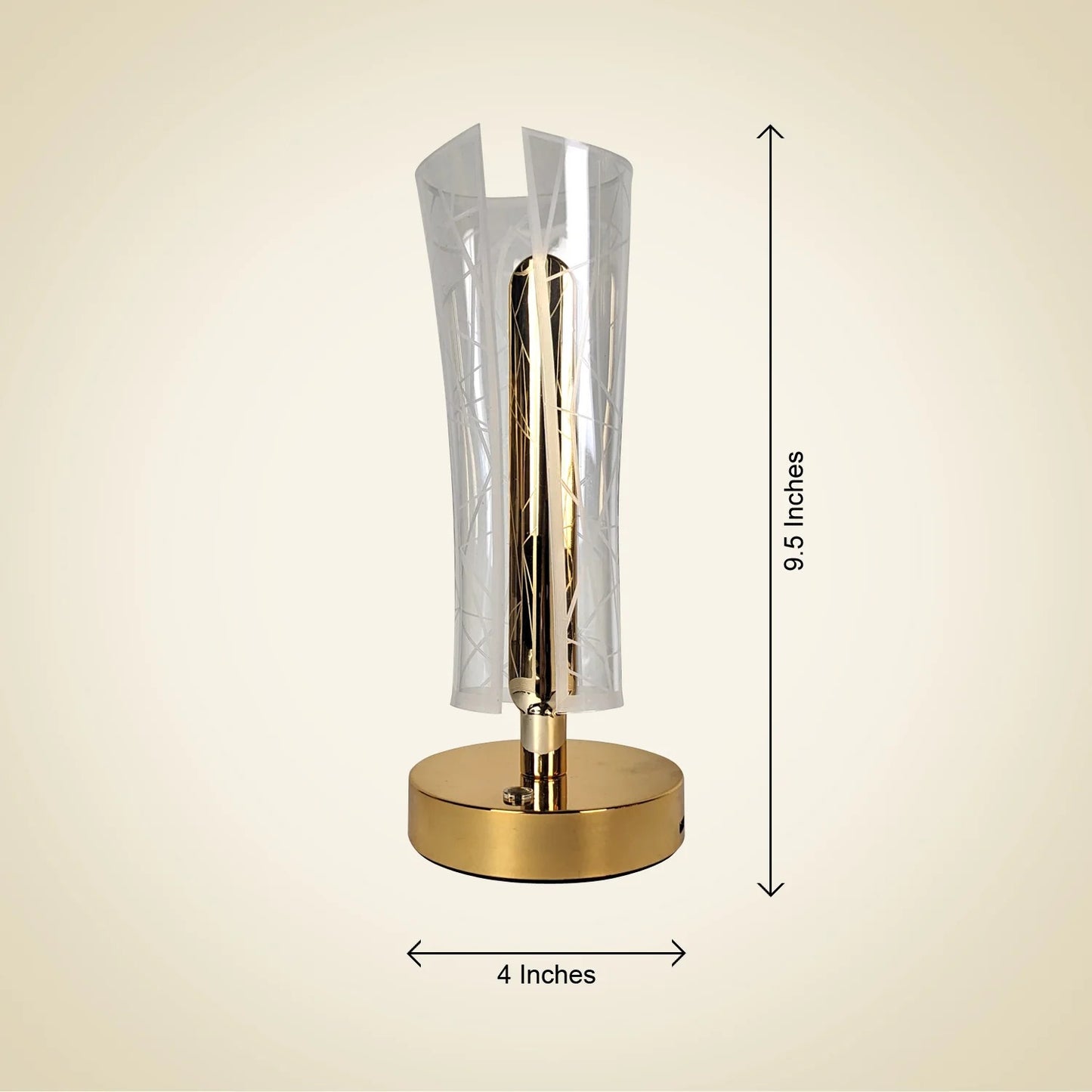 Modern LED Crystal Table Lamp with USB Charging Support